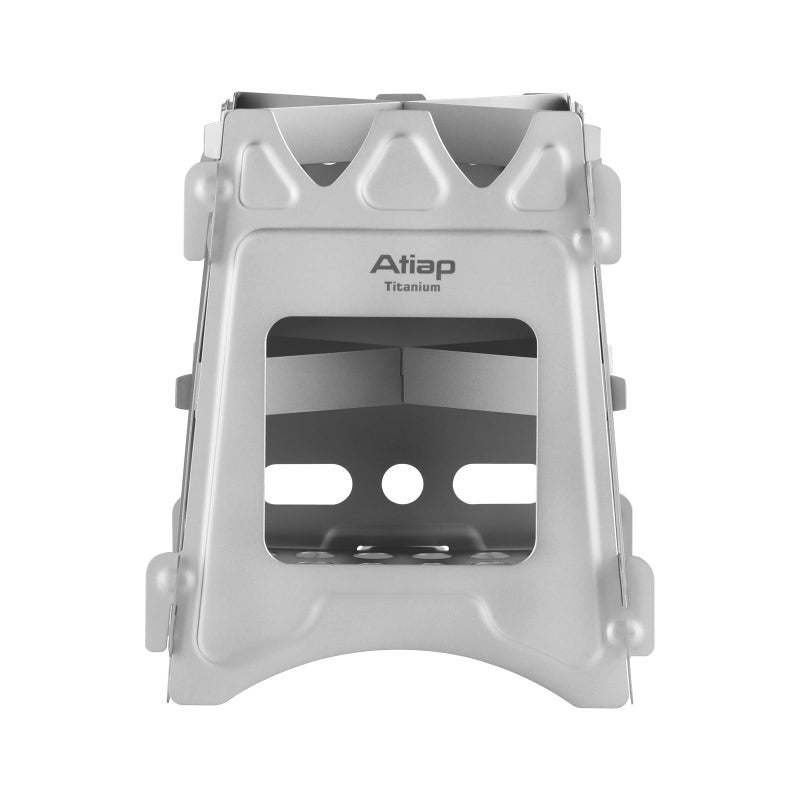 ATiAP Ultralight Titanium Wood Burning Stove Outdoor Camping Multi-Fuels Alcohol Stove BBQ Stove WS009ST-Ti (Multifunctional Wood Burning Stove) - Image 1