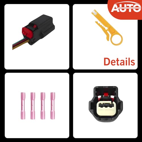 AUTO OCCASION Reverse Backup Parking Sensor Connector 5.9 inch Pigtail 23428268 1EW63TZZAA 25961317 Parking Aid Sensor Harness 4Pcs Compatible with Cadillac Buick Chevrolet Chevy GMC - Image 4