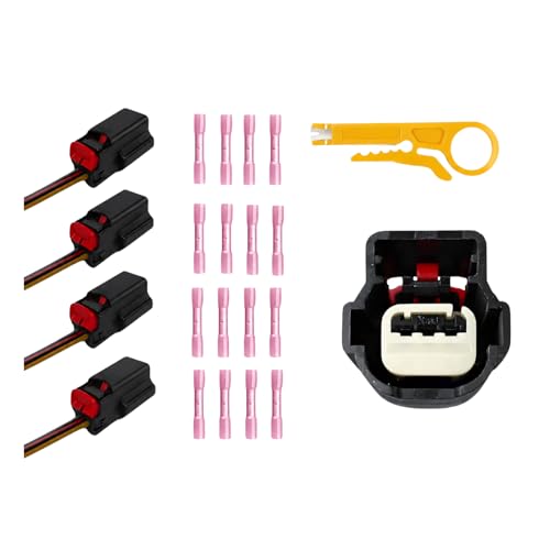 AUTO OCCASION Reverse Backup Parking Sensor Connector 5.9 inch Pigtail 23428268 1EW63TZZAA 25961317 Parking Aid Sensor Harness 4Pcs Compatible with Cadillac Buick Chevrolet Chevy GMC - Image 1