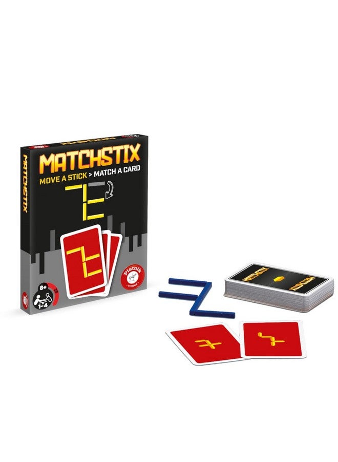Piatnik Matchstix - Strategic Pattern-Matching Card Game for 2-4 Players - Move a Stick, Match a Card & Win - Fun Family Game for Kids and Adults Ages 8+