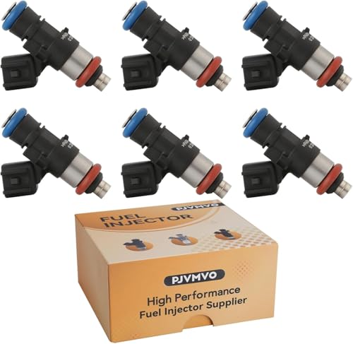 Pjvmvo 0280158191 OE Performance Fuel Injectors,Compatible with/Ford 3.5L F150 Explorer Edge Flex Mustang 2011 2012 2013 2014 2015 2016 2017 2018 2019 |3.5 TIVCT| |3.7 DOHC/PFI NA| |4 Holes| |Set of 6| - Image 1