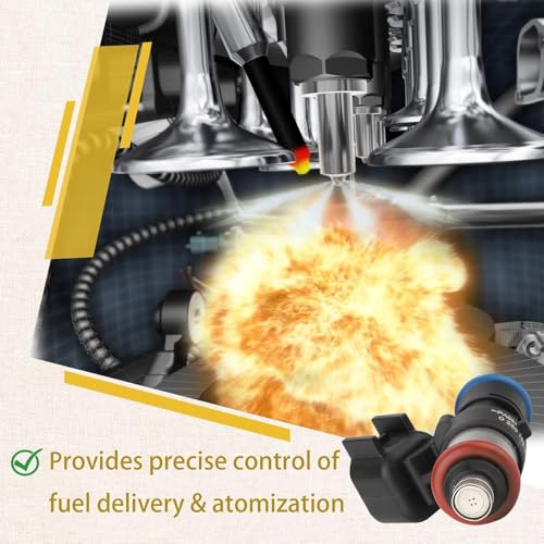 Pjvmvo 0280158191 OE Performance Fuel Injectors,Compatible with/Ford 3.5L F150 Explorer Edge Flex Mustang 2011 2012 2013 2014 2015 2016 2017 2018 2019 |3.5 TIVCT| |3.7 DOHC/PFI NA| |4 Holes| |Set of 6| - Image 5