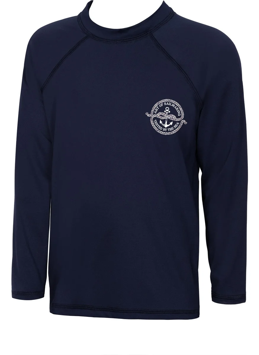 كوم Sail UV Protection Long Sleeve Kids Swimsuit