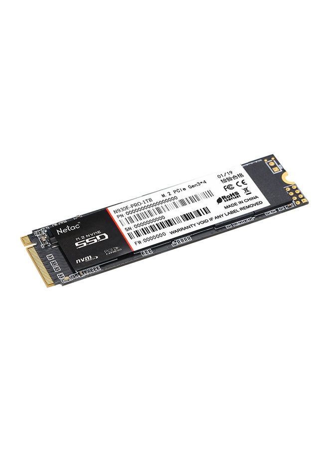 نيتاك محرك أقراص SSD N930E برو NVMe M.2 2280 سعة 1 تيرابايت أسود - Image 1