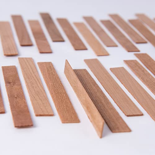 Ziosxin 50 Set Candle Wick, Thicken Smokeless Cherry Wood Wicks for Candles-Long Lasting Flame-Easily Burn, Candle Cores with Stand and Glue Dot, Candle Wicks for Candle Making - Image 5