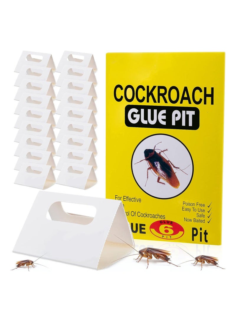 Y&D 108 Count Cockroach Glue Traps Spider Scorpion Insect Trap Adhesive Long-Lasting Printing Design Sticky Foldable, 8.6'' x 5.5'' (Yellow) - Image 1