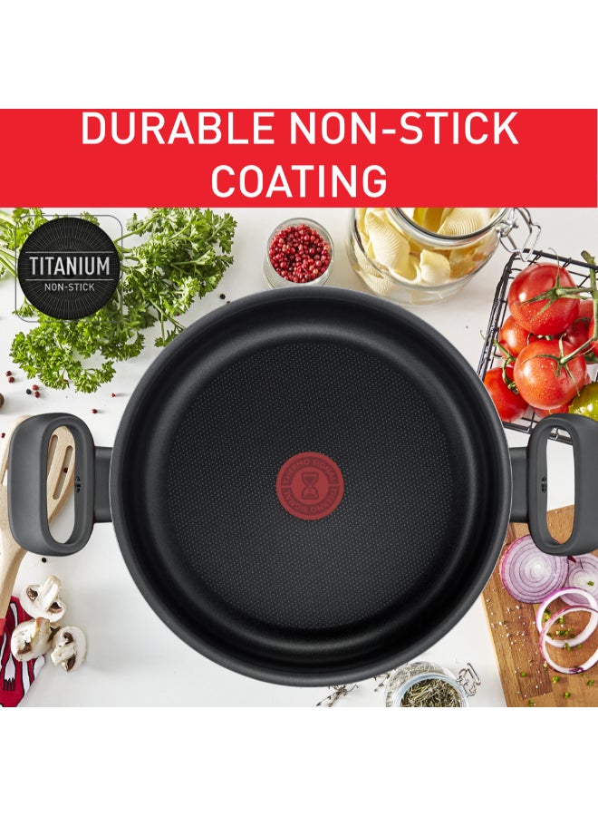 TEFAL Stewpot 26 cm | Tempo Flamme Cookware | 6.3 liters | Aluminium | Safe non stick coating | Lid | Stovetop Compatibility | Stewing recipes | Red | Made in France | 2 Years Warranty | C3045285 Red - Image 5