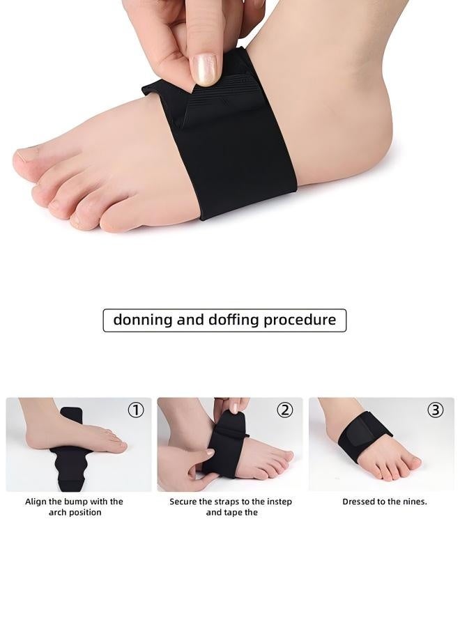 1 Pair Arch Support for Flat Feet, Foot Wraps, Breathable Comfort Flat Feet Insoles, Arch Support to Reduce Feet Pain, Adjustable - Image 2