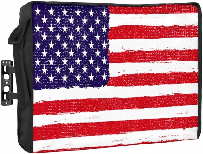 Waterproof Outdoor TV Cover For 40 To 43 Inch Screens Remote Control Pocket Blue Red White - Image 1