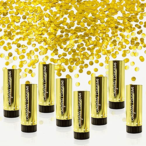 KDPATFAV Confetti Poppers Cannons for Wedding Birthday Graduation Baby Shower Anniversary Christmas New Year's Kids Fun Party Supplies Decorations and Favors (Gold) - Image 1