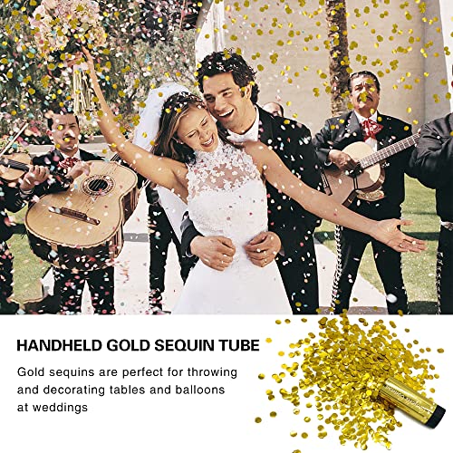 KDPATFAV Confetti Poppers Cannons for Wedding Birthday Graduation Baby Shower Anniversary Christmas New Year's Kids Fun Party Supplies Decorations and Favors (Gold) - Image 4