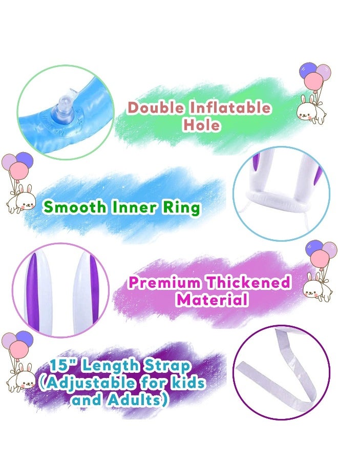 Generic Inflatable Bunny Ring Toss Game, Rabbit Ears Ring Toss Party Games Inflatable Toys Gift for Kid Family School Party Favor Indoor Outdoor Toss Game 3 Pack  - Image 3