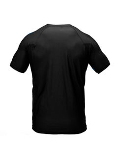 Sanabul  Sanabul Core Short Sleeve Rash Guard – Quick Dry Compression Shirt for Men Black With Blue Stripes, 2X-Large  - Image 2