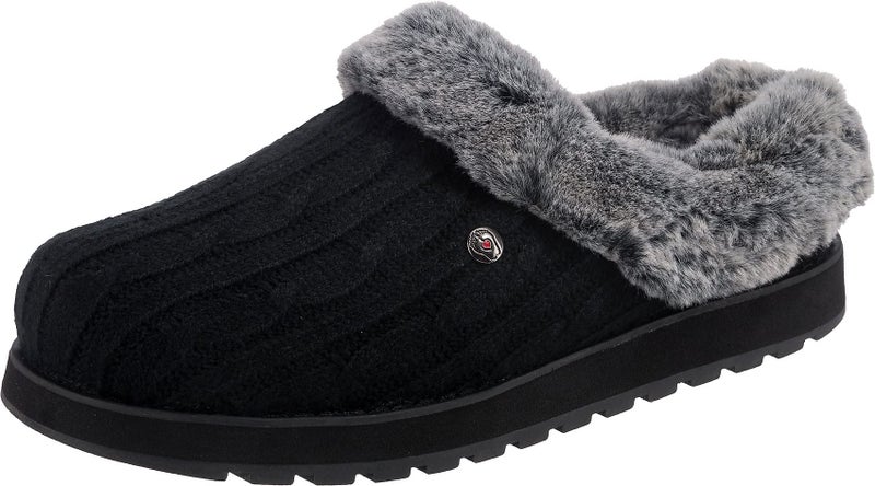 Skechers BOBS Women's Keepsakes - Ice Angel Slipper, Black, 9 M US - Image 1