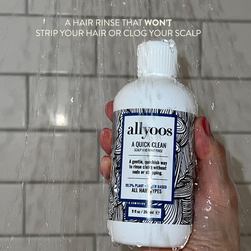 Allyoos A Quick Clean, Hair Rinse, Removes Sweat, Oil & Buildup From Scalp & Hair, No Suds, Dry Shampoo Alternative, Balances Scalp, Sulfate-Free - Image 4