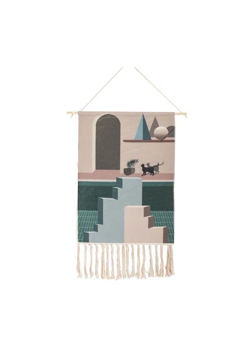 Bluejw تجديل حائط بوهيمي مع شرابات لتزيين جدار غرفة المعيشة وغرفة النوم - Image 1