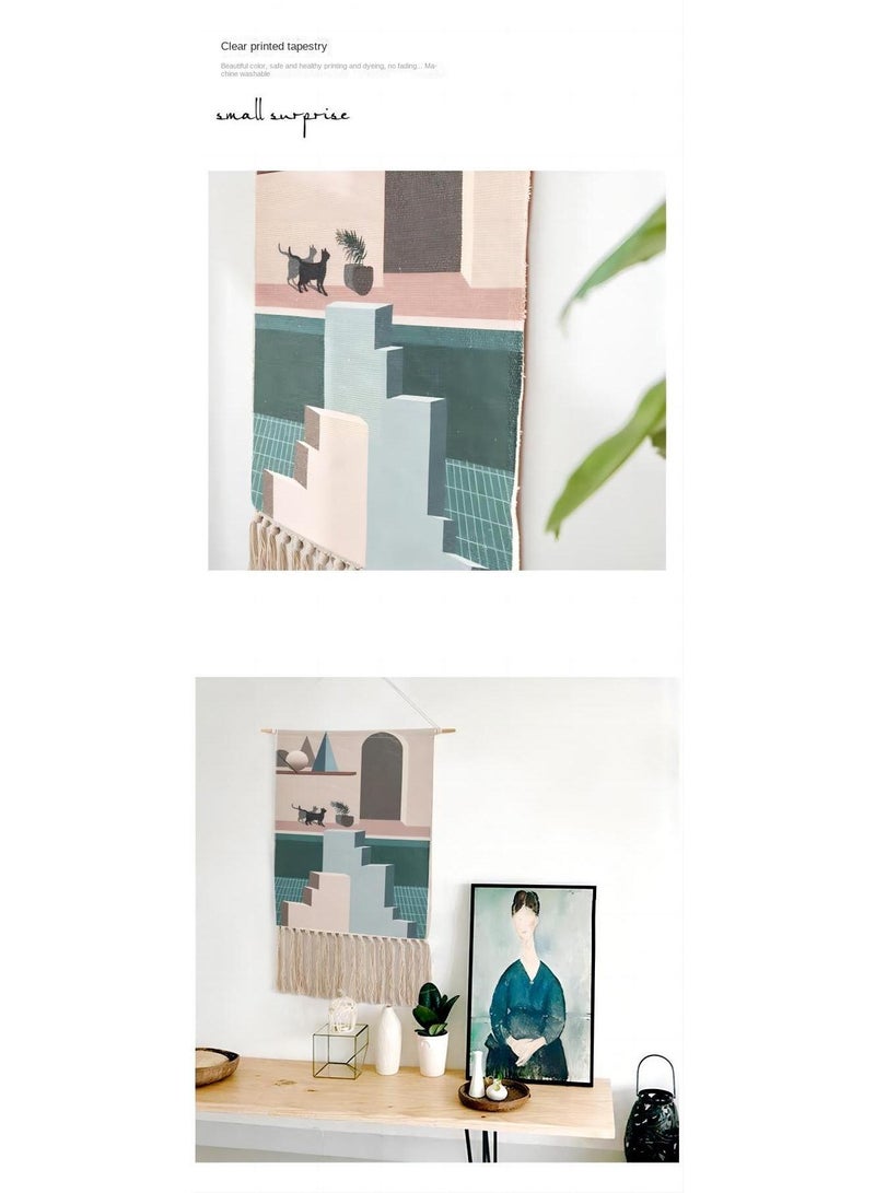 Bluejw تجديل حائط بوهيمي مع شرابات لتزيين جدار غرفة المعيشة وغرفة النوم - Image 2