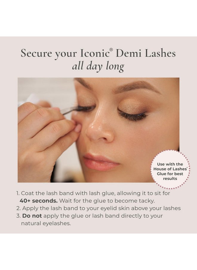 HOUSE of LASHES - House of Lashes Iconic Demi - Comfortable Fake Eyelashes for Bold Cat-Eye Look look, Easy and Reusable Faux Mink Lashes for All Eye Shapes - Image 1