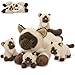 MorisMos 5 Pcs Siamese Cat Stuffed Animal 19 Inch Large Mama Cat with 4 Baby Kittens Soft Gift Toy for Kids Cat Lovers Nursery Decor Birthday - Image 2
