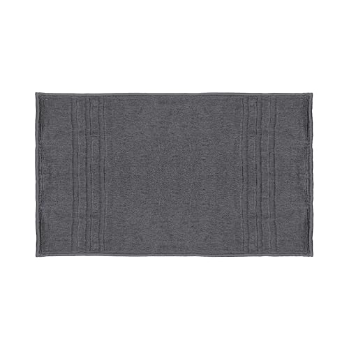 Mosobam Luxury Turkish Bath Mat 20X34 Charcoal Gray (Dark Grey) 1000 GSM Bamboo Viscose & Aegean Turkish Combed Cotton - Image 1