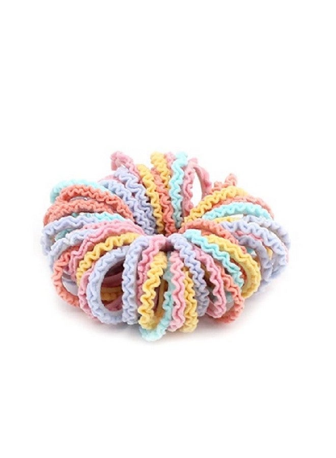 Hot&Sattion 200 Pcs Baby Hair Ties, Cotton Toddler Hair Ties for Girls and Kids, Multicolor Small Seamless Hair Bands Elastic Ponytail Holders - Image 4