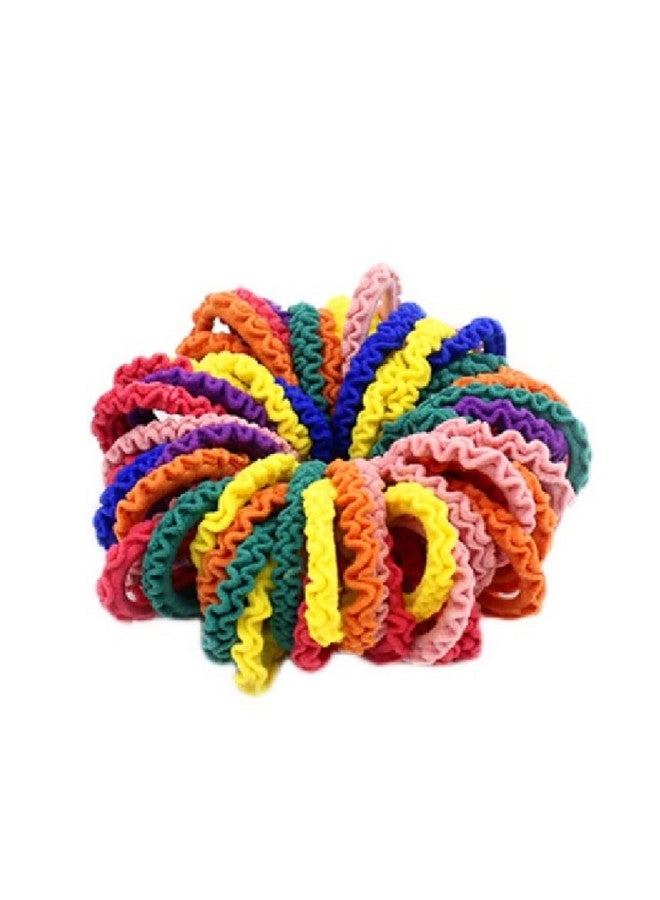 Hot&Sattion 200 Pcs Baby Hair Ties, Cotton Toddler Hair Ties for Girls and Kids, Multicolor Small Seamless Hair Bands Elastic Ponytail Holders - Image 5