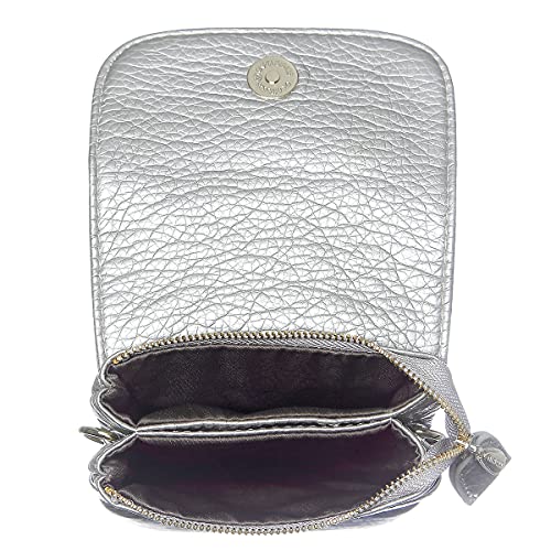 MINICAT Small Crossbody Bags for Women Cell Phone Bag Vegan Leather Cross Body Purse Wallet Purses(Silver) - Image 3