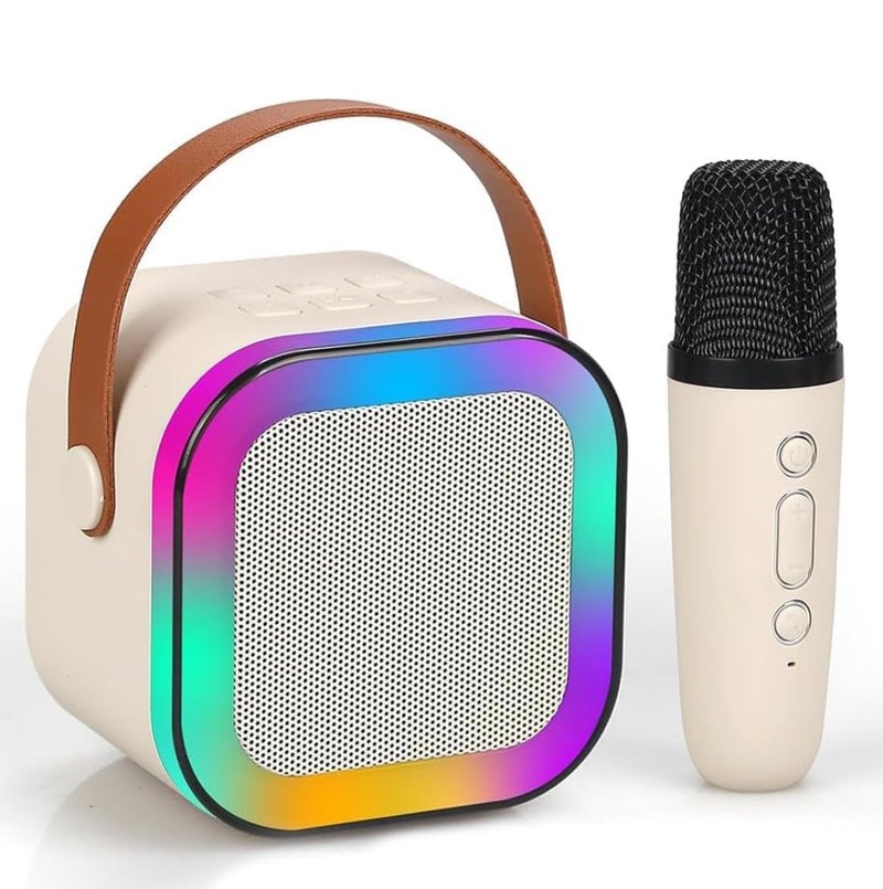 CERLINK Karaoke Mic with Speaker for Singing Music Birthday Gift for Kids Toys for Boys 7-14 Years Rechargeable Portable Bluetooth Speaker with Microphone-Multicolor - Image 1