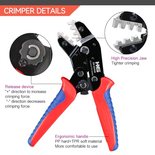 HKS Solar PV Panel Crimping Tool Kit with Crimper Stripper and 8 Pairs Solar connectors and 1Pair Solar Connector Spanner Wrench, Crimper Tool for Solar Cable AWG14-10,2.5/4/6mm² - Image 4