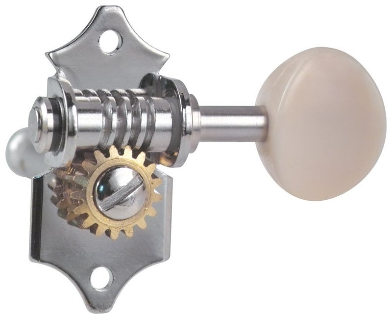 Golden Gate F-2215 Vintage Acoustic Guitar Tuners - 6 Individual (3+3) - Nickel - Image 1