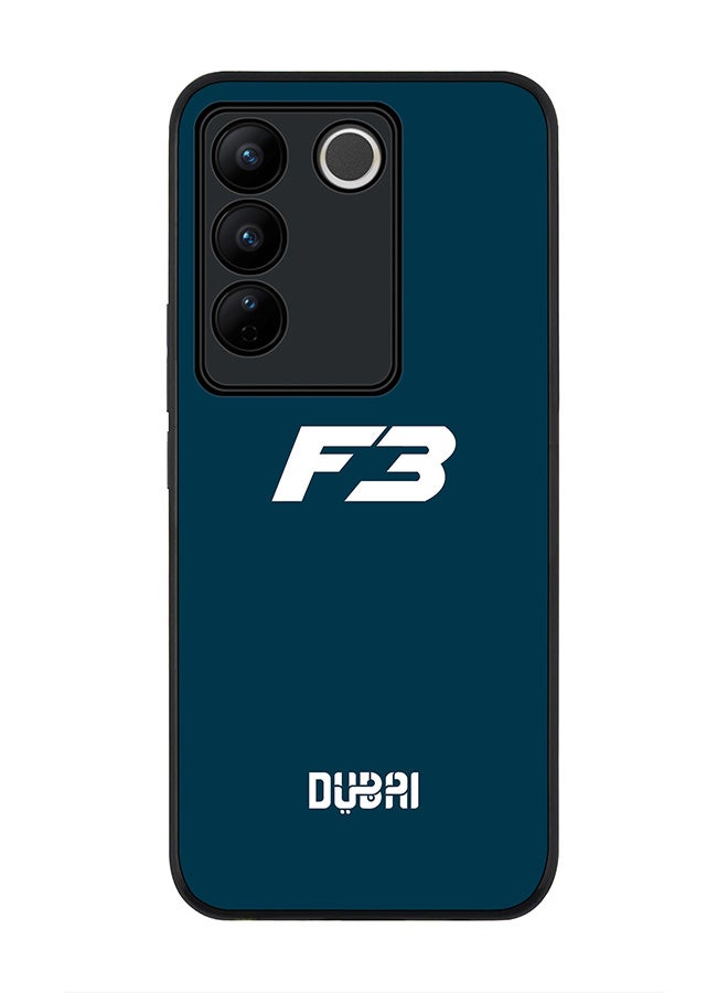 Stylizedd Rugged Black Edge case for Vivo V27 / Vivo V27 Pro / Vivo S16, Slim fit Soft Flexible Rubber Edges Anti Drop Cover -  Faz3 Dubai Blue - Image 1