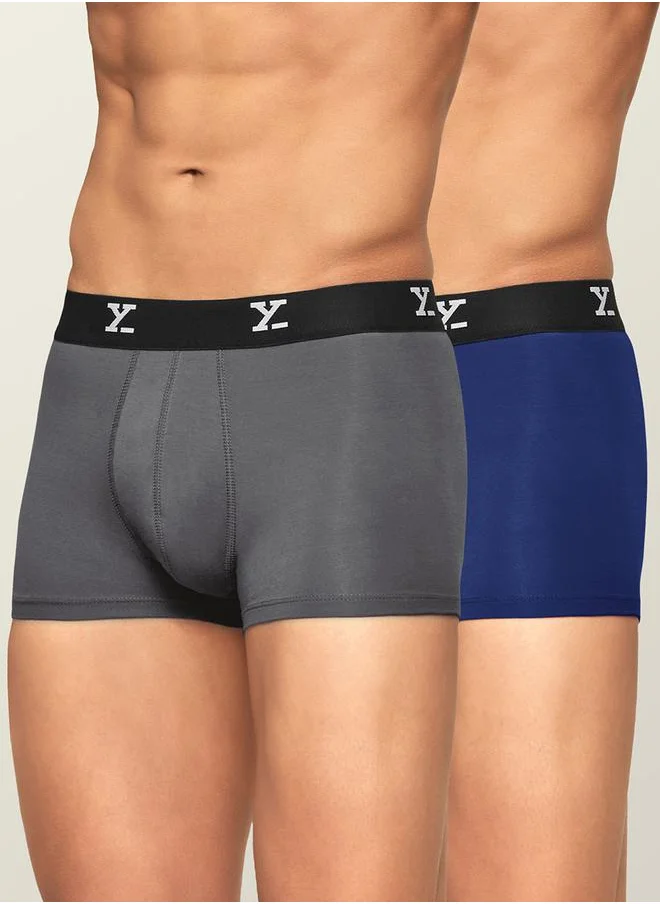 اكس واي اكس اكس Pack of 2 - Logo Waistband Detail Trunks by Styli