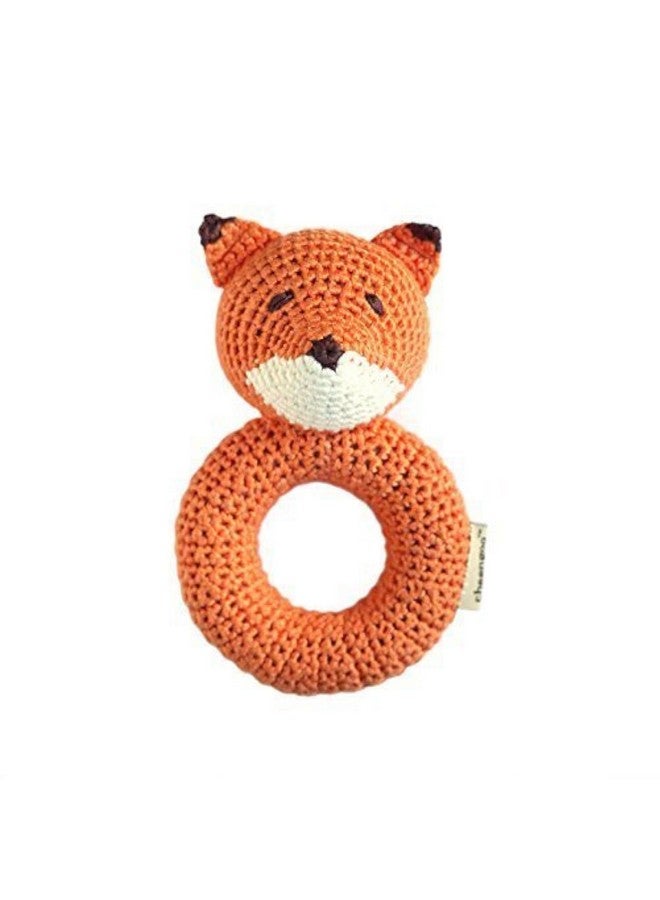 Cheengoo Organic Crocheted Fox Ring Rattle - Image 1