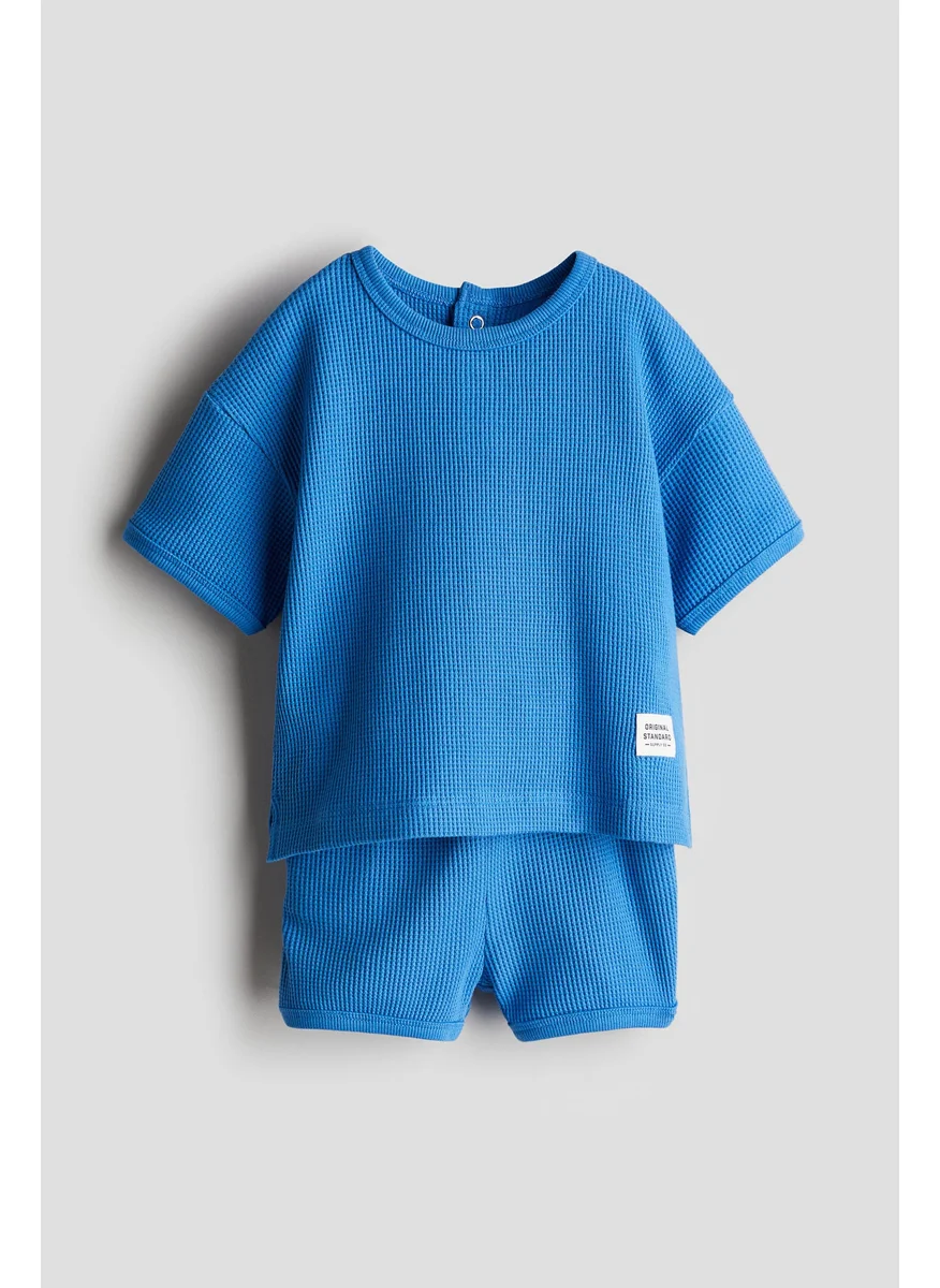 اتش اند ام 2-Piece Waffled Jersey Set
