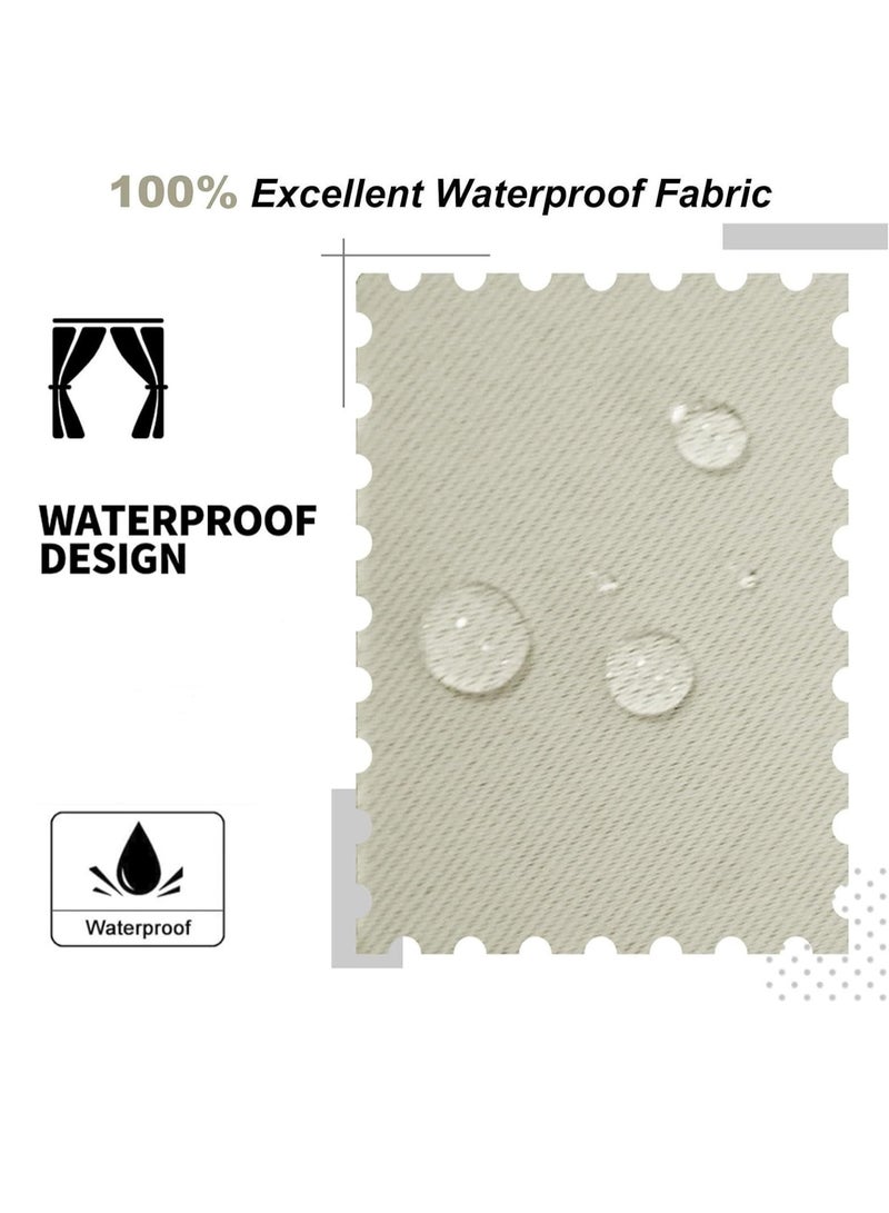 Gerenic Outdoor Curtains Waterproof Blackout Thermal Insulated Gazebo Shade with Grommets Windproof Blackout Curtain for Indoor Privacy Curtain for Bedroom, Pergola, Porch, Patio, Balcony, Garden (1 Panel) - Image 4