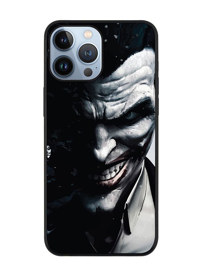 Stylizedd Rugged Black edge case for Apple iPhone 13 Pro Max Slim fit Soft Case Flexible Rubber Edges Anti Drop TPU Gel Thin Cover - Arkham Joker - Image 1