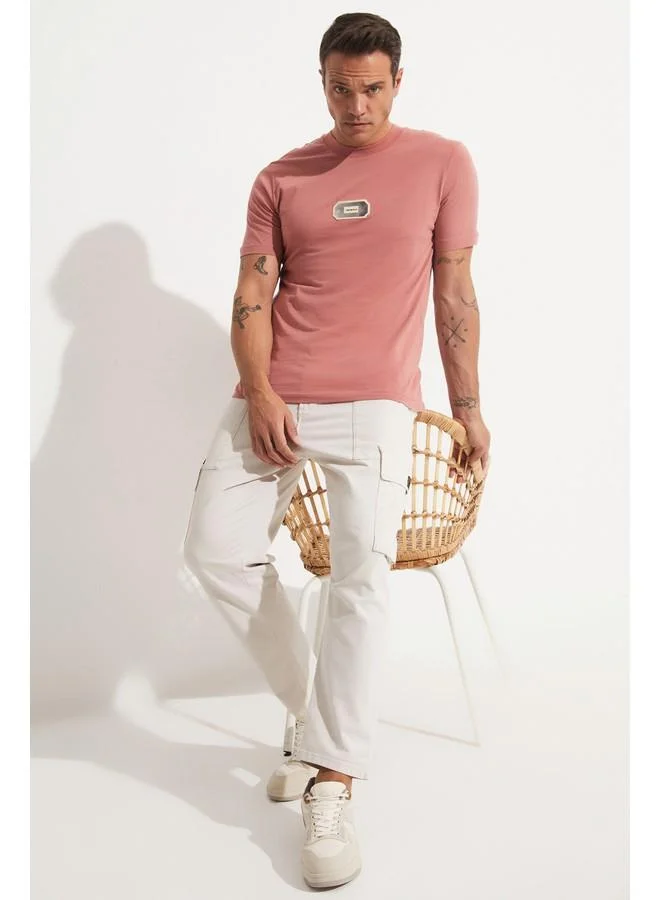 JUNE June Men Printed T-Shirt Coral