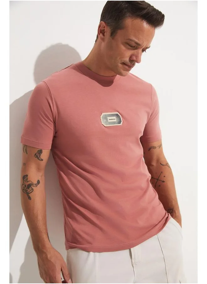 جون June Men Printed T-Shirt Coral