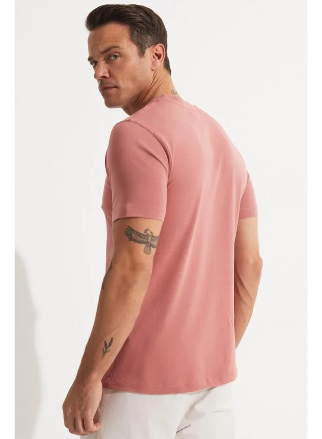 JUNE June Men Printed T-Shirt Coral