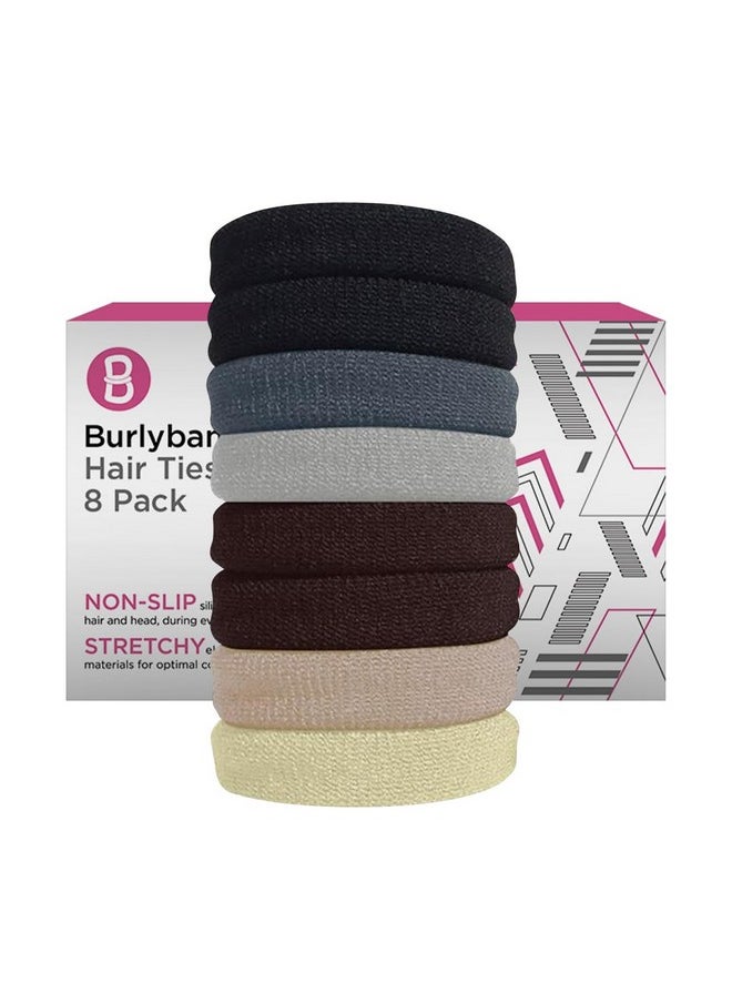 Burlybands Burlybands Large Hair Ties for Thick, Heavy or Curly Hair - Non-Slip, Non-Damage, Seamless Women's Ponytail Scrunchies - Multi Color Pack  - Image 1