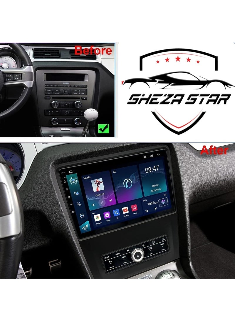 SHEZA STAR Android Car Stereo for Ford Mustang 2010-2014 4GB RAM 64GB ROM Support Carplay, M-Link Wi-Fi BT, Radio GPS, 10 Inch IPS.QLED, Screen with 360D Camera Included - Image 2
