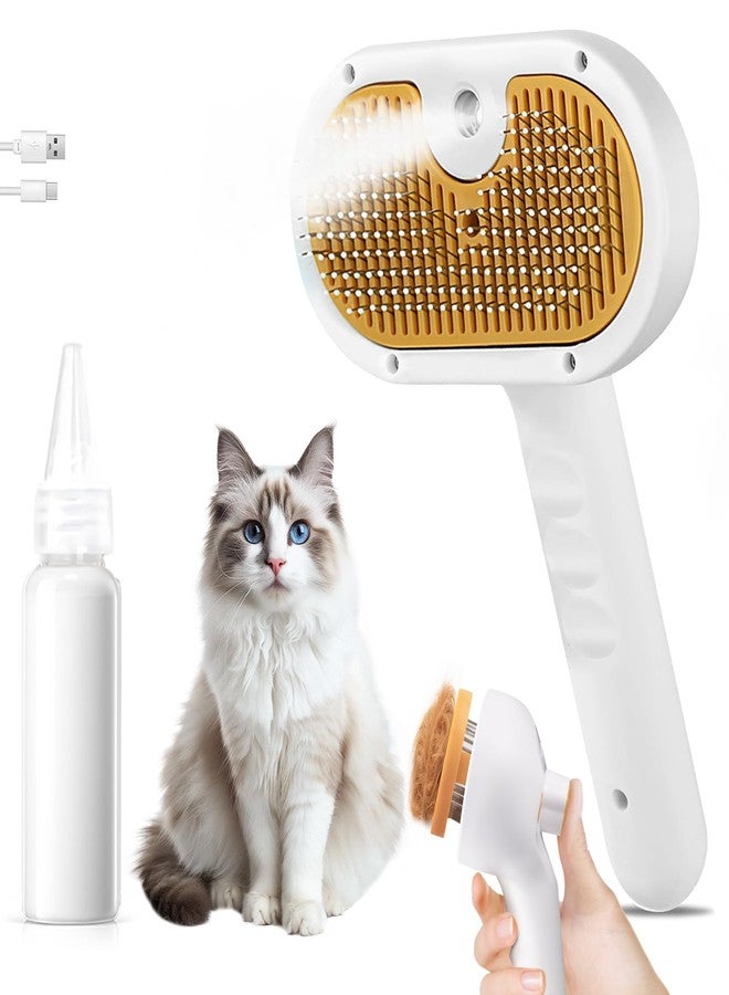 VVWVVW Pet Steam Brush Dog Cat 2025 New Grooming Comb for Shedding, Floating Hair, Smooth & Detangling, Gentle Cool Mist Softens Hair Reduces Static Helps Pets Who Dislike Bathing - Image 1