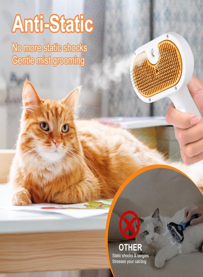 VVWVVW Pet Steam Brush Dog Cat 2025 New Grooming Comb for Shedding, Floating Hair, Smooth & Detangling, Gentle Cool Mist Softens Hair Reduces Static Helps Pets Who Dislike Bathing - Image 2