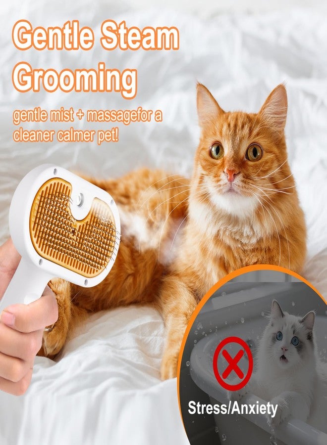 VVWVVW Pet Steam Brush Dog Cat 2025 New Grooming Comb for Shedding, Floating Hair, Smooth & Detangling, Gentle Cool Mist Softens Hair Reduces Static Helps Pets Who Dislike Bathing - Image 3