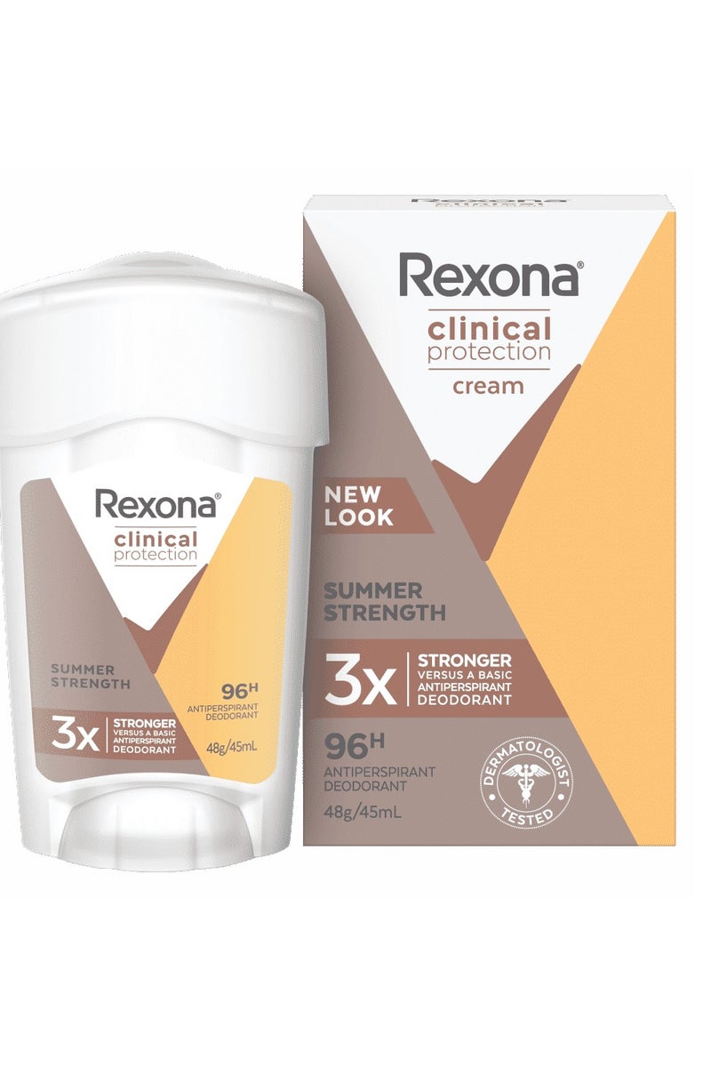 Rexona for Men Clinical Protection Antiperspirant Deodorant Cream Summer Strength - 45Ml - Image 1
