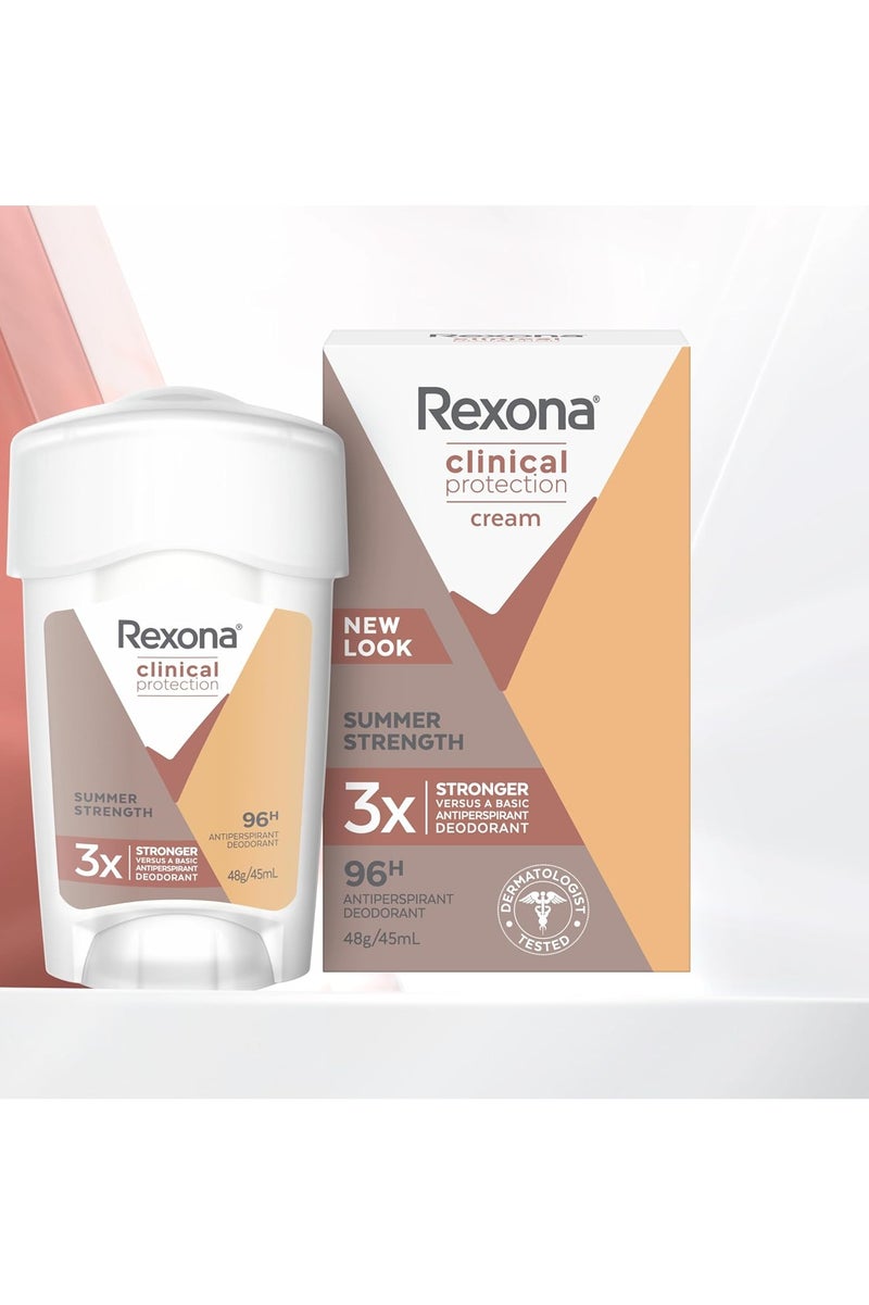 Rexona for Men Clinical Protection Antiperspirant Deodorant Cream Summer Strength - 45Ml - Image 2