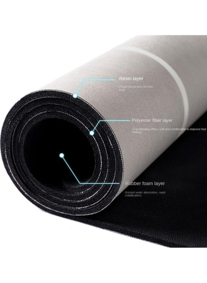 A.M Slip Absorbent Kitchen Mat Quick Drying Living Room Carpet Absorbent Anti Fall Rugs Anti Oil Stain Floor Mats,, Anti-Slip Kitchen Mats Wipeable Wash Long Strip Carpet-40X60cm and 40X120cm(Set) - Image 5