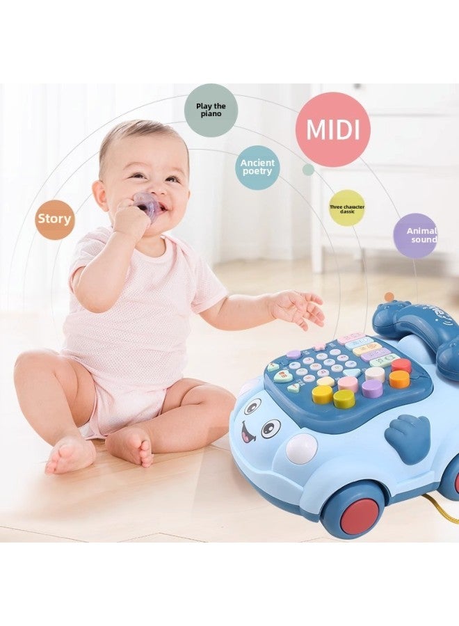 Children's Toy Simulation Phone Holder Opportunity To Speak Early Education Machine Educational Baby Mobile Phone One-year-old Baby Girl-Color:Red Phone Toy Car 【e-commerce Box】 Charging Suit - Image 5