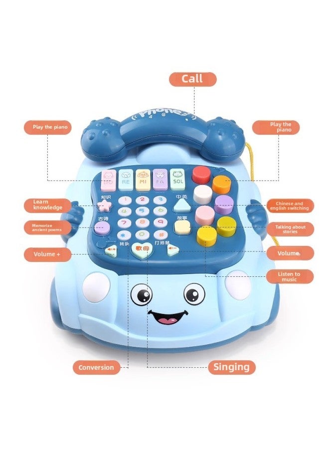 Children's Toy Simulation Phone Holder Opportunity To Speak Early Education Machine Educational Baby Mobile Phone One-year-old Baby Girl-Color:Red Phone Toy Car 【e-commerce Box】 Charging Suit - Image 4