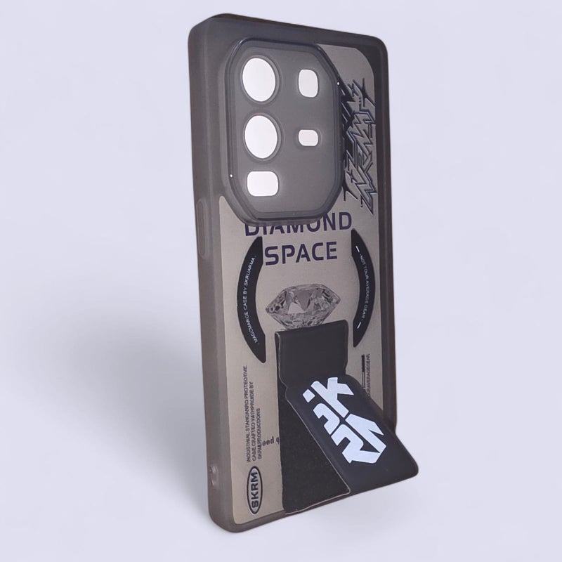 Premium Silicon Case Cover for Infinix Note 50 pro plus With kickstand multicolor